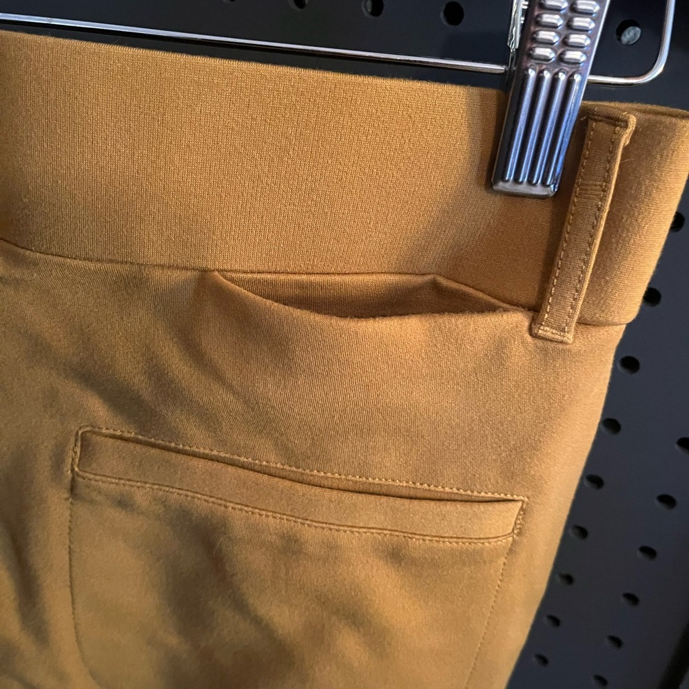 Betabrand Mustard Yellow Ponte Pants - Picture 6 of 7